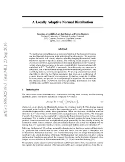 A Locally Adaptive Normal Distribution