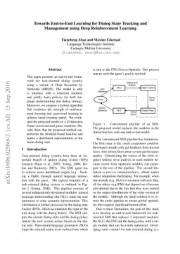 Towards End-to-End Learning for Dialog State Tracking and Management
  using Deep Reinforcement Learning