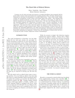 The Dark Side of Ethical Robots