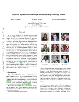 Apparent Age Estimation Using Ensemble of Deep Learning Models