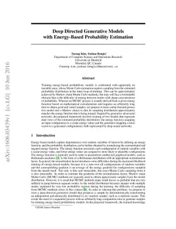 Deep Directed Generative Models with Energy-Based Probability Estimation