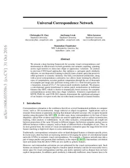Universal Correspondence Network