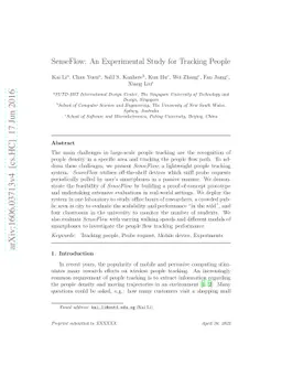 SenseFlow: An Experimental Study for Tracking People