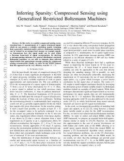 Inferring Sparsity: Compressed Sensing using Generalized Restricted
  Boltzmann Machines