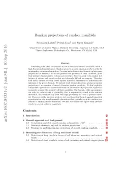 Random projections of random manifolds