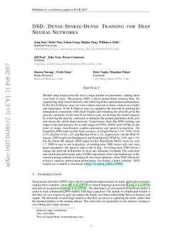 DSD: Dense-Sparse-Dense Training for Deep Neural Networks