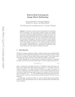 End-to-End Learning for Image Burst Deblurring