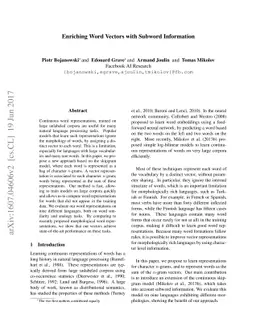 Enriching Word Vectors with Subword Information