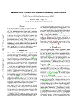 On the efficient representation and execution of deep acoustic models