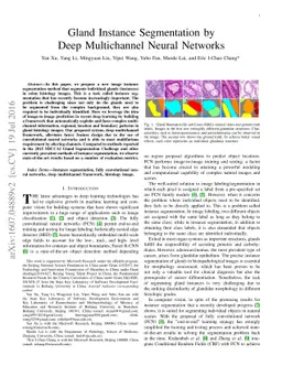 Gland Instance Segmentation by Deep Multichannel Neural Networks
