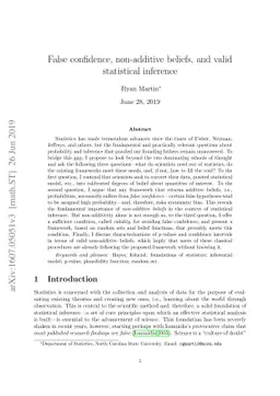 False confidence, non-additive beliefs, and valid statistical inference