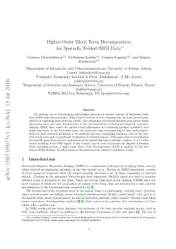 Higher-Order Block Term Decomposition for Spatially Folded fMRI Data