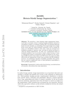 HeMIS: Hetero-Modal Image Segmentation