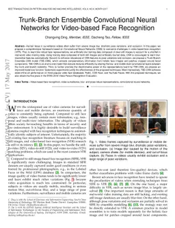 Trunk-Branch Ensemble Convolutional Neural Networks for Video-based Face
  Recognition