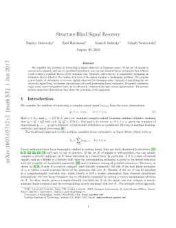Structure-Blind Signal Recovery