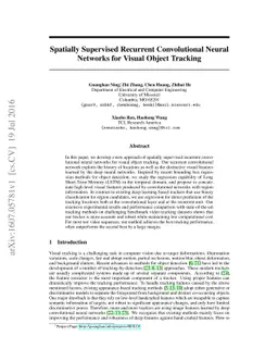 Spatially Supervised Recurrent Convolutional Neural Networks for Visual
  Object Tracking