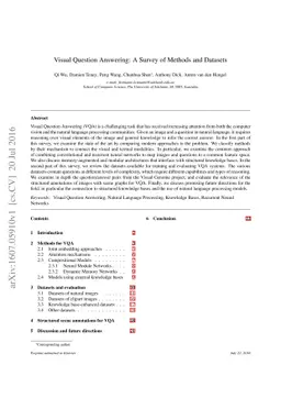 Visual Question Answering: A Survey of Methods and Datasets