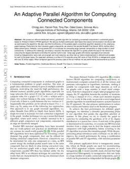 An Adaptive Parallel Algorithm for Computing Connected Components