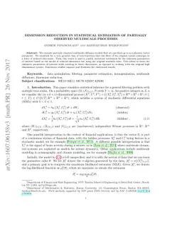 Dimension Reduction in Statistical Estimation of Partially Observed
  Multiscale Processes