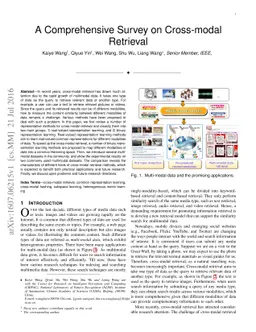 A Comprehensive Survey on Cross-modal Retrieval