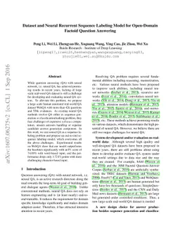Dataset and Neural Recurrent Sequence Labeling Model for Open-Domain
  Factoid Question Answering