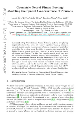 Geometric Neural Phrase Pooling: Modeling the Spatial Co-occurrence of
  Neurons