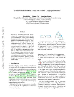 Syntax-based Attention Model for Natural Language Inference