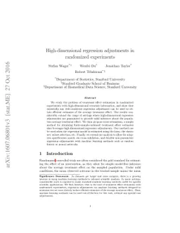 High-dimensional regression adjustments in randomized experiments