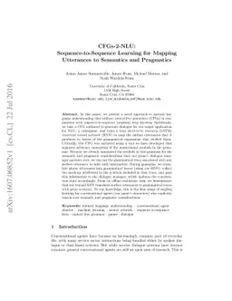 CFGs-2-NLU: Sequence-to-Sequence Learning for Mapping Utterances to
  Semantics and Pragmatics