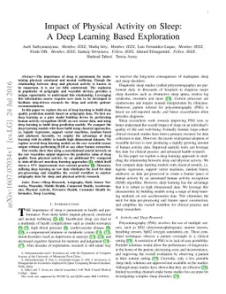 Impact of Physical Activity on Sleep:A Deep Learning Based Exploration