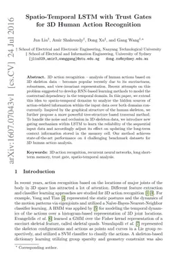 Spatio-Temporal LSTM with Trust Gates for 3D Human Action Recognition
