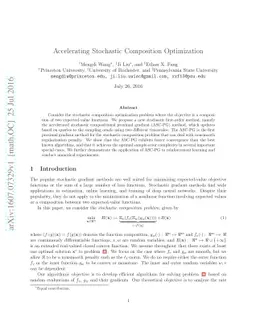 Accelerating Stochastic Composition Optimization