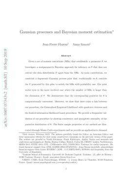 Gaussian processes and Bayesian moment estimation