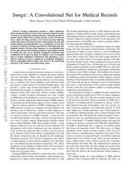 Deepr: A Convolutional Net for Medical Records