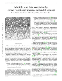 Multiple scan data association by convex variational inference