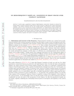 On high-frequency limits of $U$-statistics in Besov spaces over compact
  manifolds