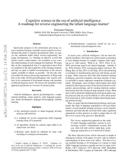 Cognitive Science in the era of Artificial Intelligence: A roadmap for
  reverse-engineering the infant language-learner