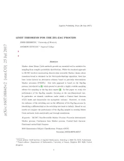 Limit theorems for the Zig-Zag process