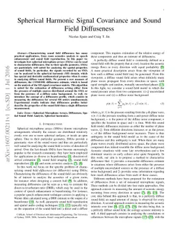 Spherical Harmonic Signal Covariance and Sound Field Diffuseness