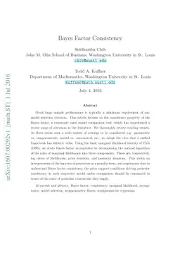 Bayes factor consistency