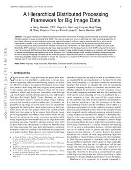A Hierarchical Distributed Processing Framework for Big Image Data