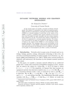 Dynamic network models and graphon estimation