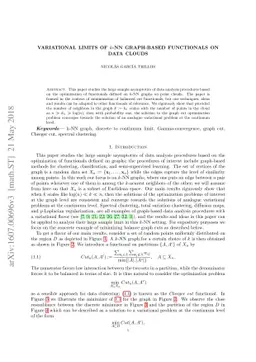 Variational limits of k-NN graph based functionals on data clouds