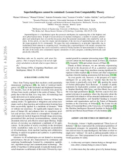 Superintelligence cannot be contained: Lessons from Computability Theory