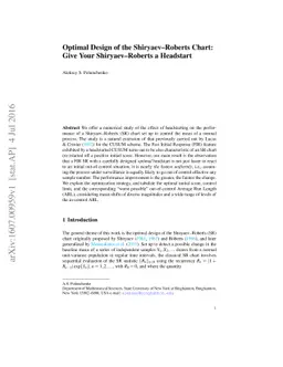 Optimal Design of the Shiryaev-Roberts Chart: Give Your Shiryaev-Roberts
  a Headstart