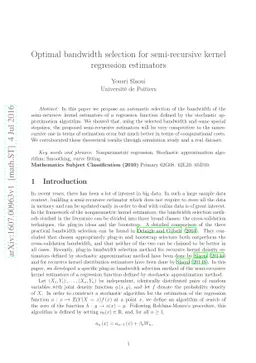 Optimal bandwidth selection for semi-recursive kernel regression
  estimators