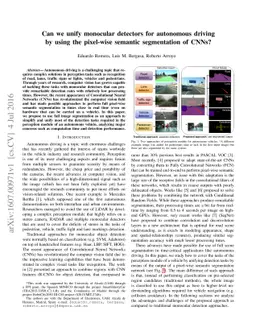 Can we unify monocular detectors for autonomous driving by using the
  pixel-wise semantic segmentation of CNNs?