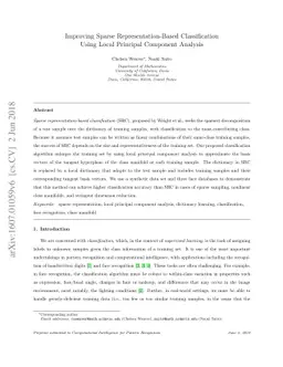 Improving Sparse Representation-Based Classification Using Local
  Principal Component Analysis