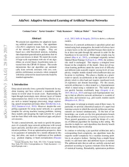 AdaNet: Adaptive Structural Learning of Artificial Neural Networks
