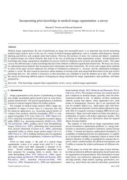 Incorporating prior knowledge in medical image segmentation: a survey